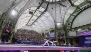 Le Grand Palais accueille les épreuves d'escrime des JO.