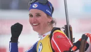 Julia Simon a remporté le titre mondial de poursuite en biathlon lors des championnats du monde en Allemagne