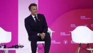 Emmanuel Macron était présent ce mercredi au salon VivaTech à Paris.