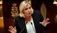 Marine Le Pen dénonce le risque d'"une aggravation" des filières clandestines, après l'annonce du nouveau projet de loi immigration du gouvernement. (Illustration)