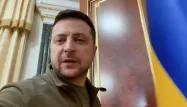 Volodymyr Zelensky réclame une aide aérienne, dans une vidéo publiée sur Telegram.