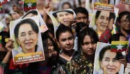 Des manifestants pro-Aung San Suu Kyi (image d'illustration).