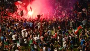 Les supporters ont fêté la victoire de l'Italie dans les rues de Rome.