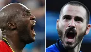 Le Belge Romelu Lukaku n'a jamais marqué face au défenseur italien Leonardo Bonucci