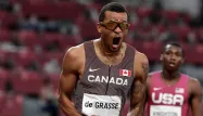 Andre de Grasse JO 200 m @Javier SORIANO / AFP