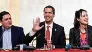Juan Guaido, leader de l'opposition, s'est aussi exprimé auprès de la communauté vénézuélienne de Paris