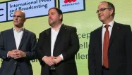 Oriol Junqueras, au centre, a été condamné à la prison pour son rôle lors de la tentative de sécession de la Catalogne en 2017