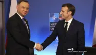 Emmanuel Macron et le président polonais Andrzej Duda
