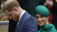 Harry et Meghan à leur arrivée à l'abbaye de Westminster.