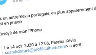 Kévin Pereira a reçu par erreur un mail du recruteur destiné à ses collègues, dans lequel il se moque du candidat.