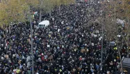Des centaines d'opposants à la loi "sécurité globale" étaient rassemblés place de la République, à Paris.