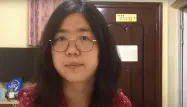 Capture d'écran d'une des vidéos de la journaliste Zhang Zhan.
