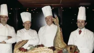 Paul Bocuse, Gaston Lenôtre, Roger Verge et Michel Guérard, Paris ARCHIVE / AFP