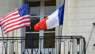 DRAPEAUX américain France etats-UNis