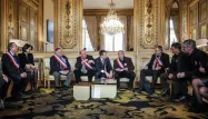 Emmanuel Macron a reçu lundi l'Association des maires ruraux de France.
