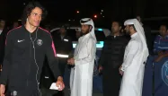 Edinson Cavani, dimanche, à son arrivée à Doha.