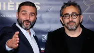 Olivier Nakache, à gauche, et Eric Toledano, à droite, lors de la 32ème cérémonie des lumières, en février 2018.