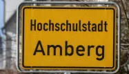 Le panneau de la ville d'Amberg.