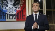 Emmanuel Macron s'est exprimé pendant un quart d'heure lundi soir.