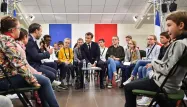 Le président tenait un débat jeudi avec des enfants.
