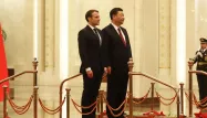 Emmanuel Macron avec Xi Jinping, en janvier 2018 à Pékin.