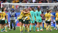 La joie des Australiennes, qui ont renversé le Brésil jeudi soir.