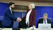 Marine Le Pen et Marco Zanni, membre de la Ligue.