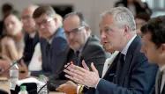 Bruno Le Maire est venu lundi à Belfort évoquer l'avenir industriel du site visé par un vaste plan social.
