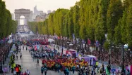 Les Champs-Élysées lors de la cérémonie d'ouverture des Jeux paralympiques.