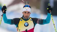 Biathlon : 69e victoire en Coupe du monde pour Martin Fourcade, lors de la mass start d'Anterselva