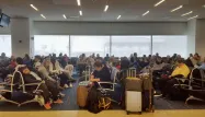 Le Terminal F de l'aéroport de JFK, début janvier, paralysé par le froid.