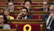 Le Parlement catalan à majorité indépendantiste siégeait pour la première fois mercredi depuis la déclaration d'indépendance malgré huit absents dont Carles Puigdemont.