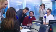 Elodie Gossuin et Albert Spano ont livré des pizzas en direct sur Europe 1.