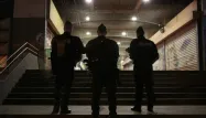 Aulnay-sous-bois, policiers, cité des 3.000 crédit : GEOFFROY VAN DER HASSELT / AFP - 1280
