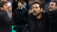 De gauche à droite : Antonio Conte, Mauricio Pochettino, Diego Simeone et Luis Enrique.
