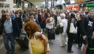 Des voyageurs ont pris le train dimanche à Montparnasse plutôt que lundi.