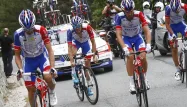 Pinot, au centre, est "allé au bout de lui-même" au cours de cette 20e étape du Giro.