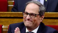 Quim Torra a succédé à Carles Puigdemont à la présidence de la Catalogne.