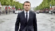 Emmanuel Macron, lors de son intronisation à l'Élysée le 14 mai 2017.