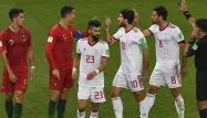 La Coupe du monde de foot permet encore une fois à TF1 d'être en tête des audiences (image du match Iran-Portugal).