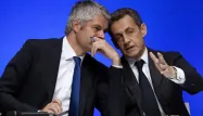 Laurent Wauquiez et Nicolas Sarkozy, ici, lors d'un Conseil des Républicains le 2 juillet 2016.