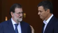 Mariano Rajoy, Pedro Sanchez crédit : PIERRE-PHILIPPE MARCOU / AFP - 1280
