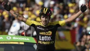 Roglic fait coup-double : victoire d'étape et podium