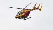 La victime a dû être récupérée au moyen d'un hélicoptère, mercredi matin. Photo d'illustration.
