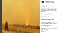 Les pompiers ont posté une vidéo de ce phénomène rare sur Instagram.