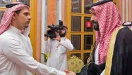 Salah Khashoggi avec le prince héritier saoudien Mohammed ben Salmane.