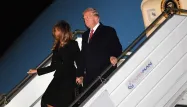 Donald Trump et sa femme sont arrivés vendredi soir à Paris, où ils doivent participer aux commémorations du 11-Novembre.