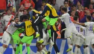 La joie des joueurs d'Al-Ain, après leur victoire contre River Plate.