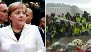 Image d'illustration. Certains Allemands manifestent avec un gilet jaune contre la politique migratoire d'Angela Merkel.