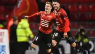 La joie de Bourigeaud, buteur avec Rennes.